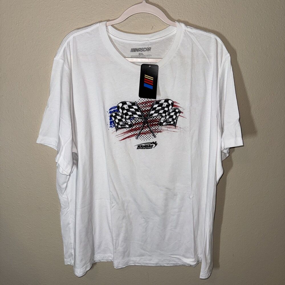 NASCAR Men’s T-Shirt White Kansas Speedway